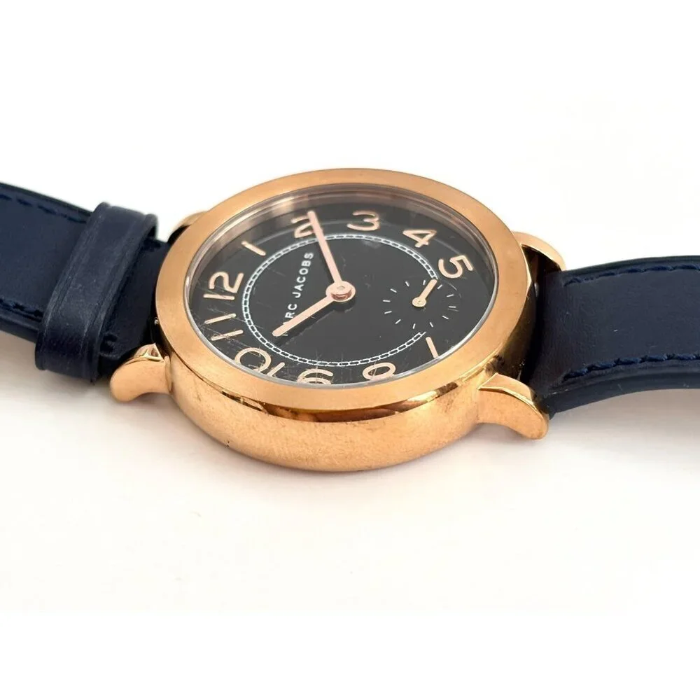Marc Jacobs 251709 Blue Leather Strap Vintage Ladies Wristwatch - 35mm - WORKS!